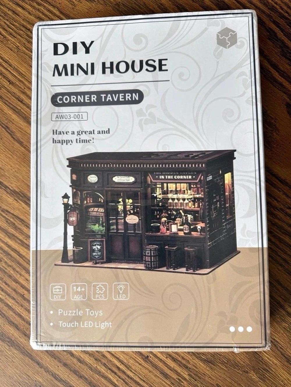 Rolife Corner Tavern DIY Mini House Kit with LED Light